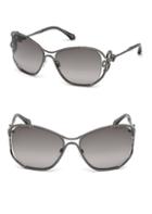 Roberto Cavalli 56mm Square Metal Sunglasses