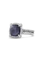 David Yurman Chatelaine? Pave Bezel Ring With Black Orchid And Diamonds