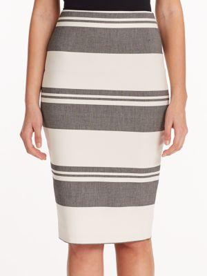 Elizabeth And James Striped Pencil Skirt