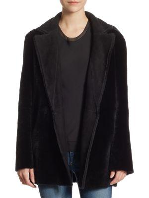 Theory Reversible Leather & Shearling Jacket