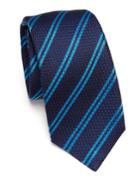 Kiton Stripe Textured Silk Tie