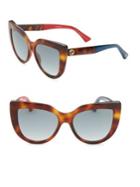 Gucci Havana 53mm Cat Eye Sunglasses