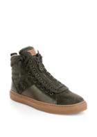 Bally Hekem Shearling-lined Suede High-top Sneakers