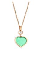 Chopard Happy Hearts Diamond & Chrysoprase Pendant Necklace