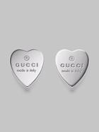 Gucci Sterling Silver Heart Earrings