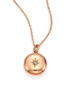 Astley Clarke Diamond & 14k Rose Gold Small Astley Locket Necklace