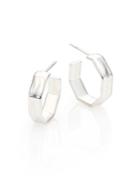 Ippolita Glamazon Sterling Silver Octagonal Hoop Earrings/0.75