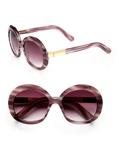 Elizabeth And James Oversized River Jackie O Round Sunglasses