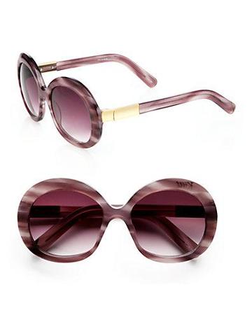 Elizabeth And James Oversized River Jackie O Round Sunglasses