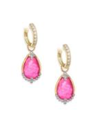 Jude Frances Provence Champagne Diamond & Rhodalite Earring Charms