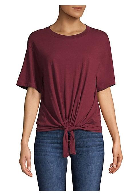 7 For All Mankind Tie-front Cotton Tee
