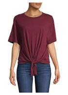 7 For All Mankind Tie-front Cotton Tee