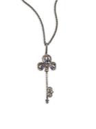 Nina Gilin Diamond & Sapphire Key Pendant