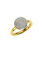 Monica Vinader Fiji Diamond & Sterling Silver Large Button Ring