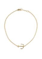 Jennifer Zeuner Jewelry Alexa Anchor 18k Yellow Gold Vermeil Anklet
