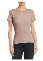 T By Alexander Wang Double Layer Ribbed Tank Shirt