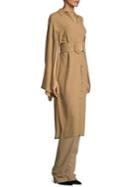 Michael Kors Collection Silk Georgette Slit Sleeve Tunic Dress