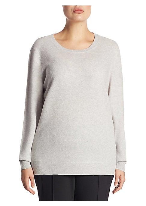 Saks Fifth Avenue, Plus Size Plus Crewneck Cashmere Knitted Sweater