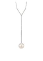 Yoko London 18k White Gold, 12.6mm Cultured South Sea Pearl & Diamond Y-necklace