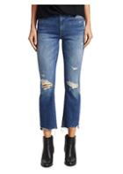 Mother Insider Cropped Distress Jeans