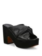 Robert Clergerie Esther Leather & Suede Platform Mules