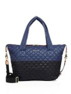 Mz Wallace Medium Sutton Two-tone Quilted Nylon Tote