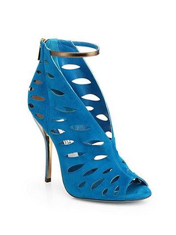 Jimmy Choo Tamber Suede Cutout Sandals