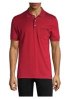 Salvatore Ferragamo Cotton Pique Contrast Polo Shirt