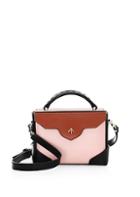 Manu Atelier Micro Bold Leather & Suede Top Handle Bag