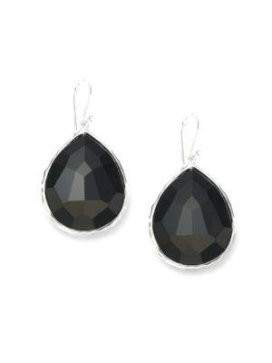 Ippolita Rock Candy Black Onyx & Sterling Silver Large Teardrop Earrings