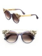 Jimmy Choo Vivy 51mm Crystal-embellished Cats-eye Sunglasses