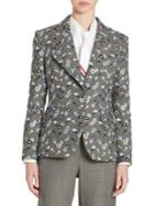 Thom Browne Floral Embroidered Jacket