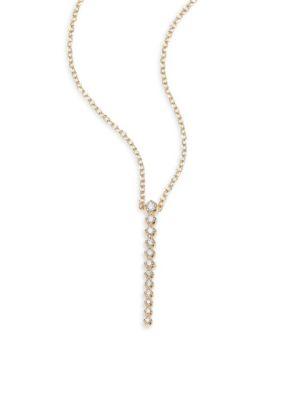 Mizuki Diamond & 14k Yellow Gold Pendant Necklace