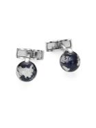 Montblanc Sterling Silver Iconic Globe Cuff Links