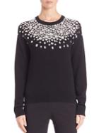 Michael Kors Collection Embellished Crewneck Sweater