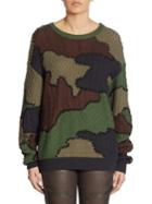 Moschino Wool Camouflage Sweater