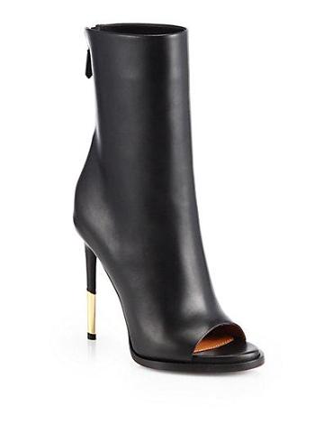Givenchy Leather Shark-heel Ankle Boots