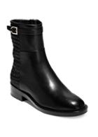 Cole Haan Lexi Grand Stretch Leather And Woven Ankle Boots