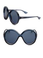 Dior Dior Bianca 58mm Round Sunglasses