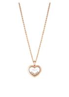 Chopard Happy Hearts Diamond & 18k Rose Gold Pendant Necklace