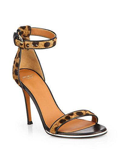 Givenchy Nadia Leopard-print Calf Hair Sandals