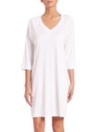 Hanro Pure Essence Three-quarter Sleeve Gown