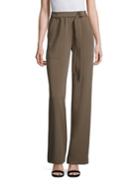 St. John Sport Collection Solid Belted Pants