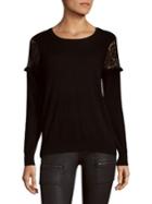 Joie Cressida Lace Inset Sweater