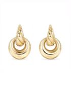 David Yurman Pure Form Drop Earrings In 18k Gold