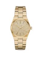 Michael Kors Channing Three-hand Goldtone Stainless Steel Watch