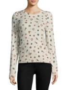 Joie Abiline Brooch-print Cashmere Sweater