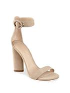 Kendall + Kylie Giselle High-heel Suede Ankle Strap Sandals