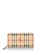 Burberry Haymarket Check Canvas Zip-around Wallet