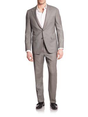 Saks Fifth Avenue Collection Samuelsohn Striped Wool Suit